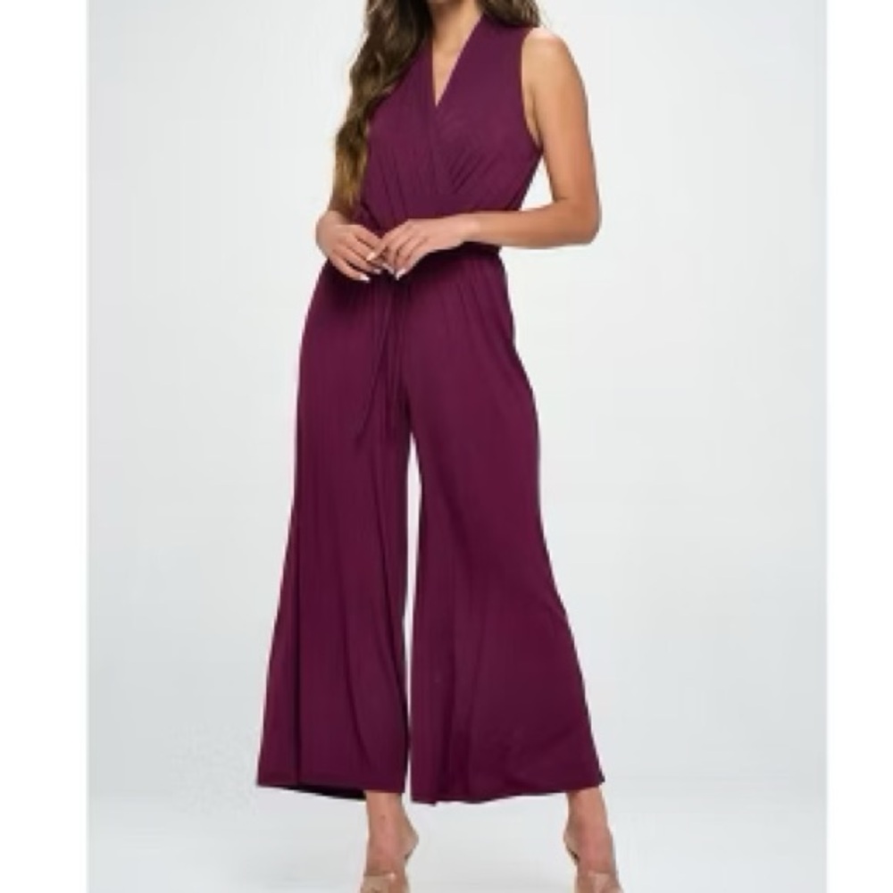 Michael Kors Raspberry Jersey Jumpsuit